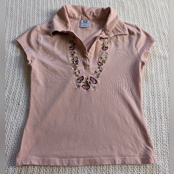 VTG y2k Ellemenno Shirt Women's/Teen Medium Short Sleeve 90’s USA Embroidered - Picture 1 of 8